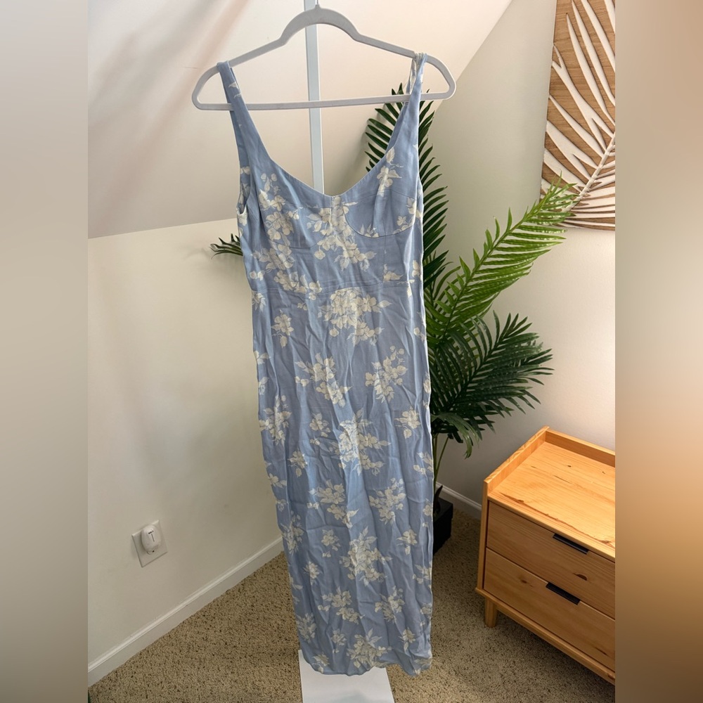 Reformation Liya Dress Bijou Blue‎ dress gown size 6 - Picture 4 of 5